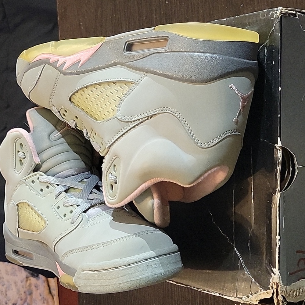 Jordan 5 Retro (GS) Rare "Shy Pink" (Stealth)  (2006) Men 6Y Women 7.5 EUC W/BOX - Picture 9 of 12